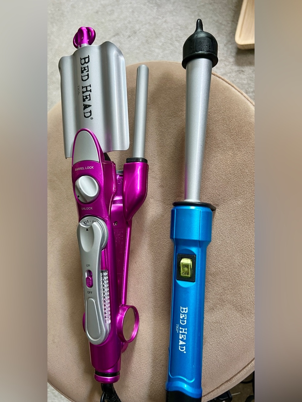 BED HEAD 2-Piece Curling Iron Set - Fuchsia & Blue